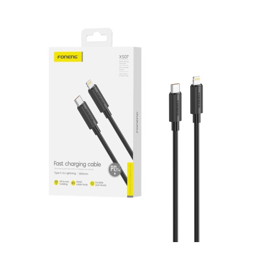 Foneng Cable XS07 Type-C to Lightning PD27W 1.2M Black